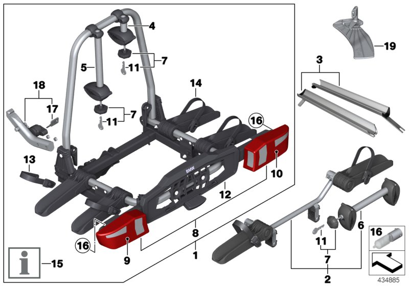 Rear bike rack Pro