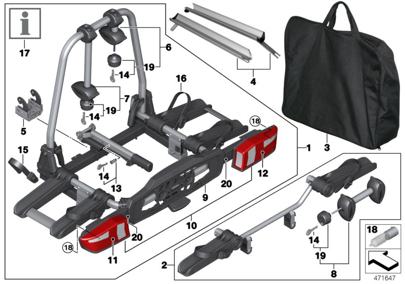 Rear bike rack Pro 2.0