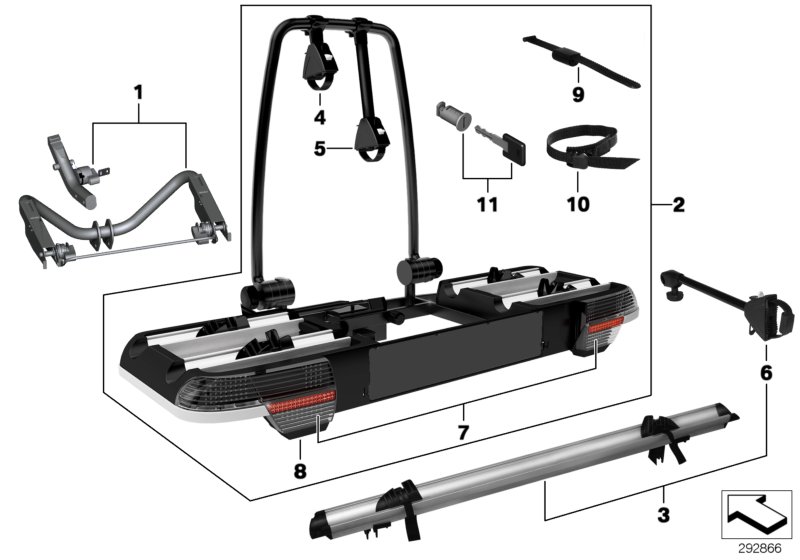 Rear bike rack Click-On