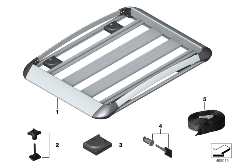 Luggage basket aluminium