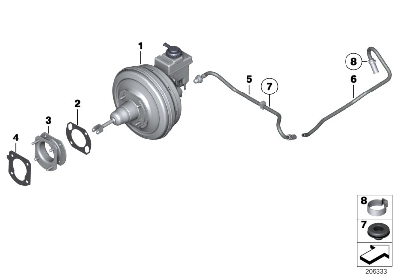 Brake vacuum pipe kit WW