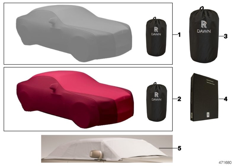 Car cover interior, tailored