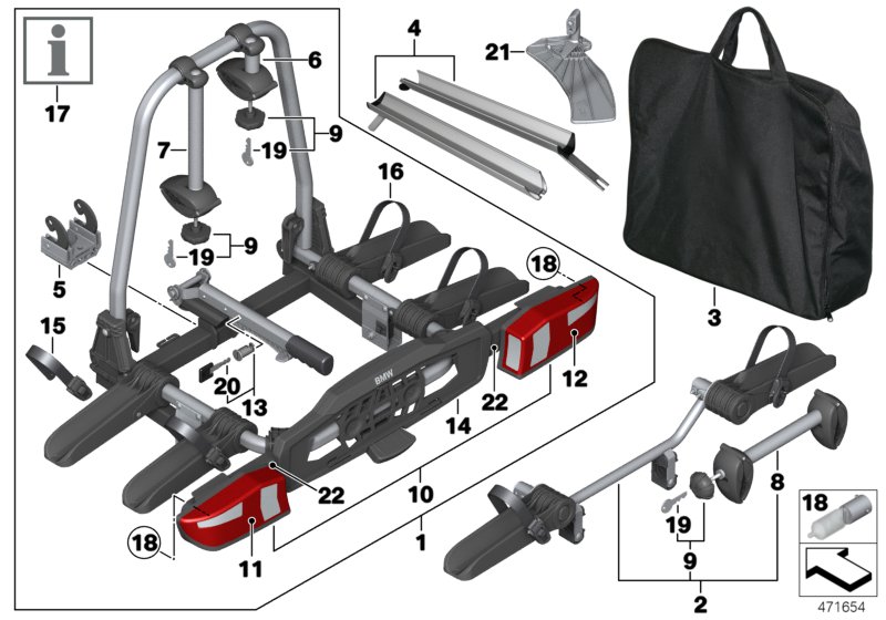 Rear bike rack Pro