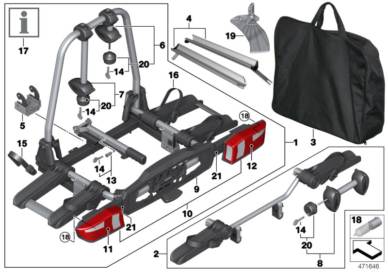 Rear bike rack Pro 2.0