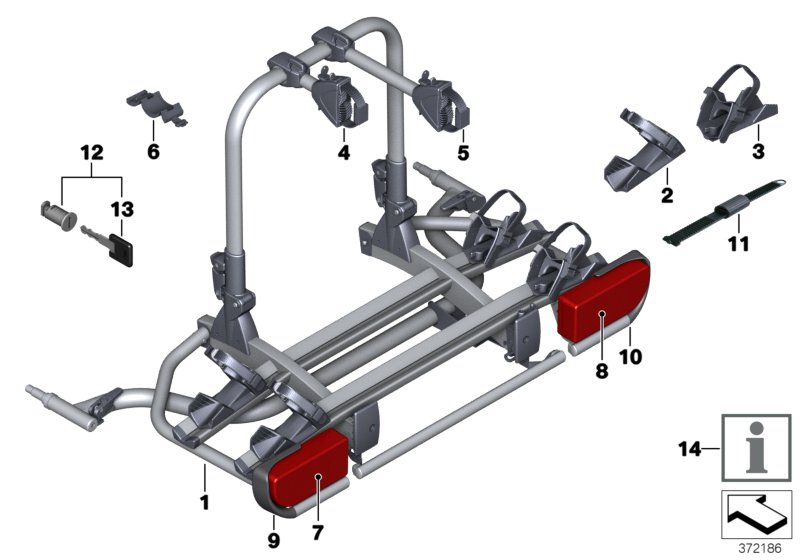 Rear bike rack