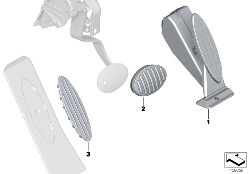 Retrofit, pedal pads, stainless steel