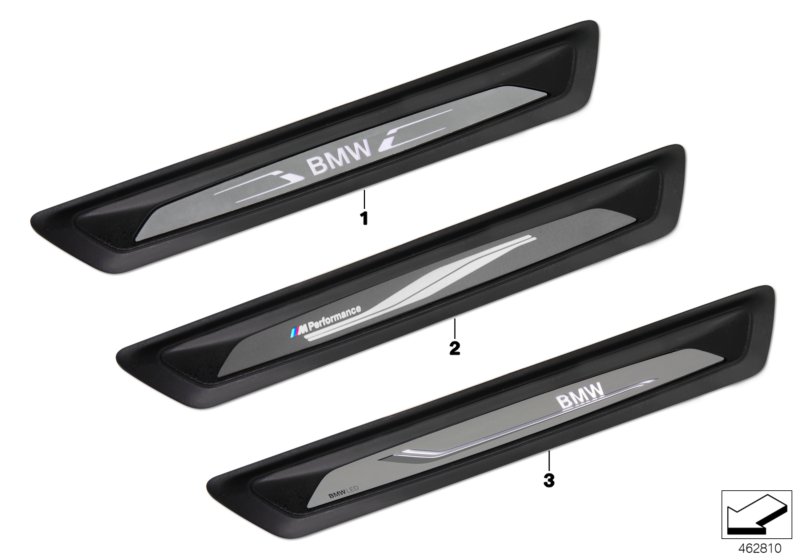 Illuminated door sill strip