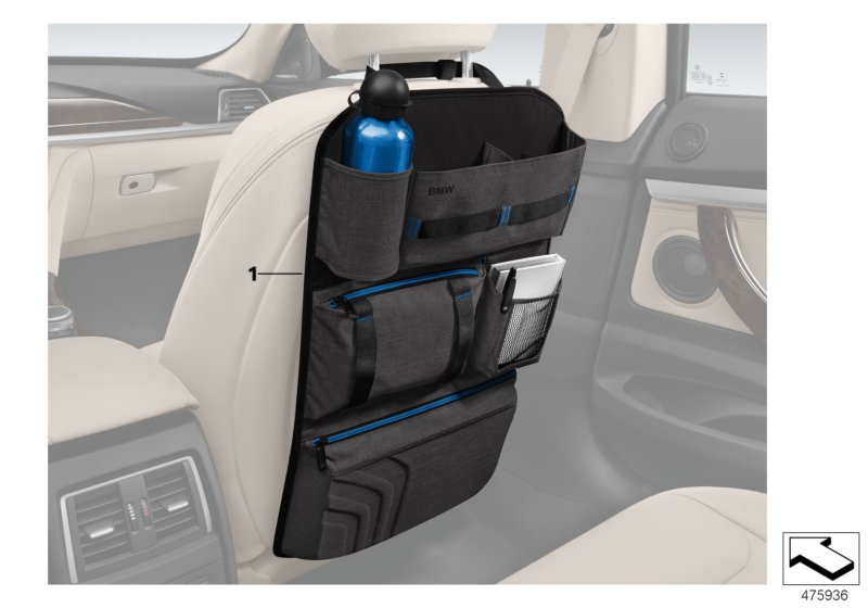 Backrest pouch BMW