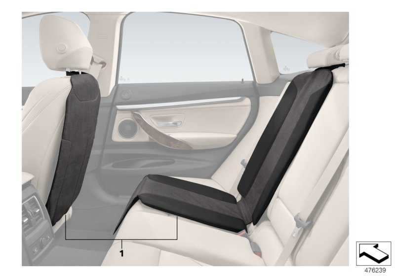 Backrest cover and child seat underlay