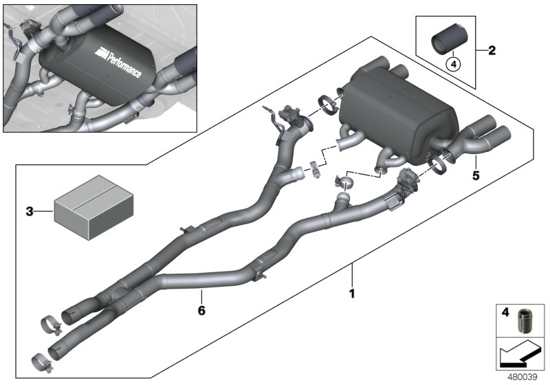 Silencer system, M Performance
