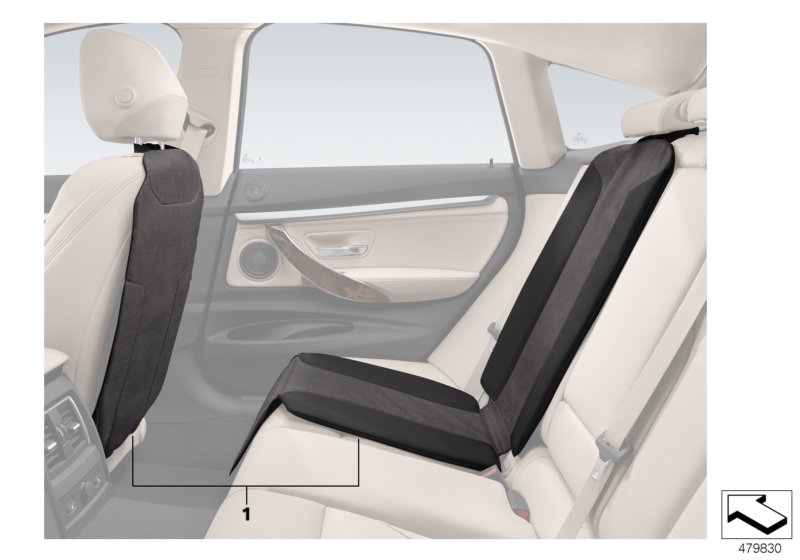 Backrest cover and child seat underlay