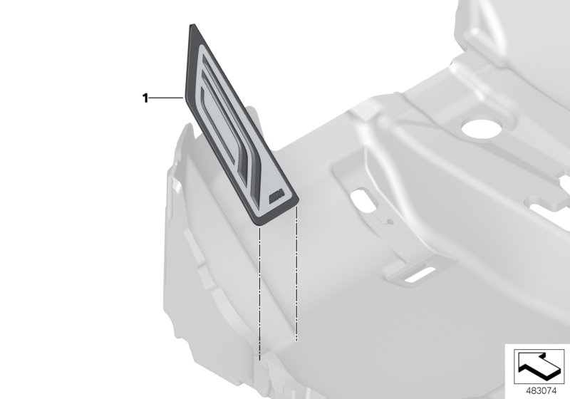 M foot rest retrofit kit