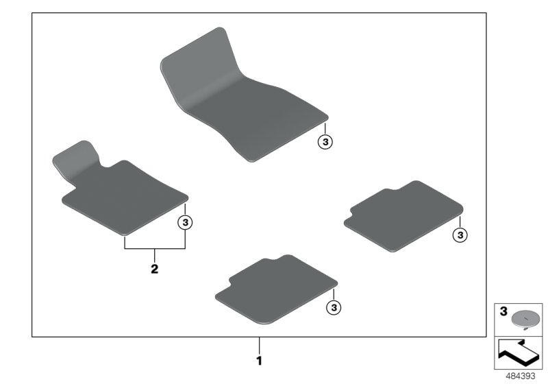 Floor mats velours