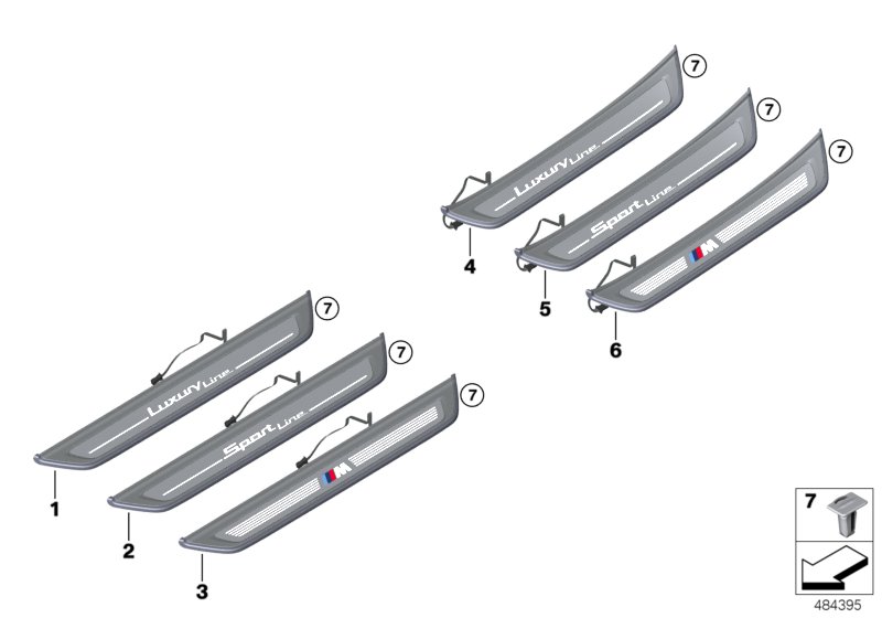 Retrofitting for sill trim illuminated