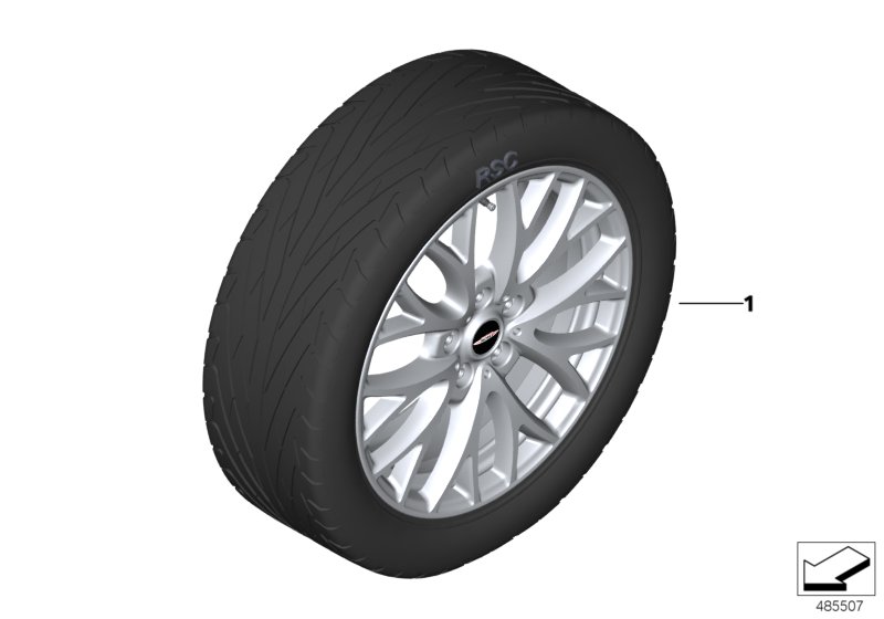 JCW l.alloy wheel Cross Spoke R134 - 19"