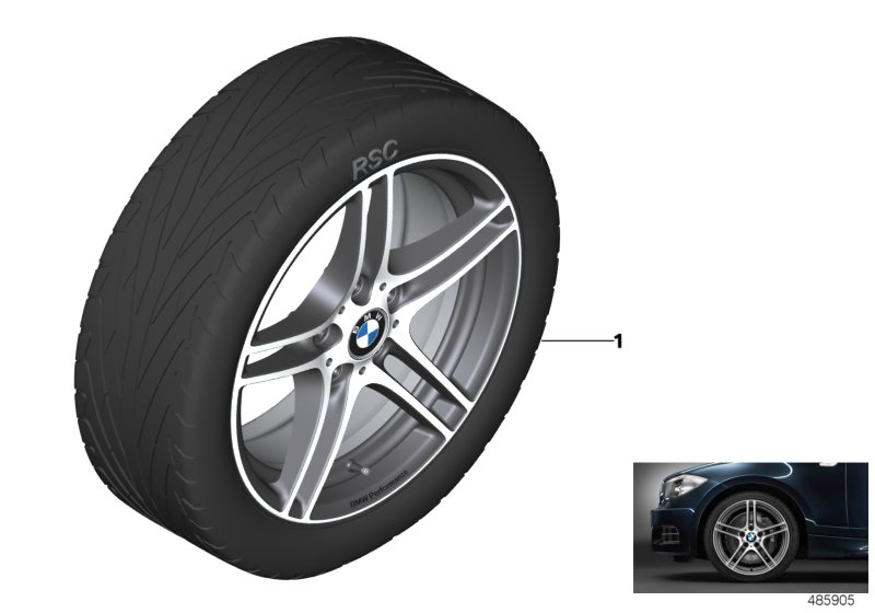 BMW Perf. lt-all.wheel dbl.sp.313 - 19"