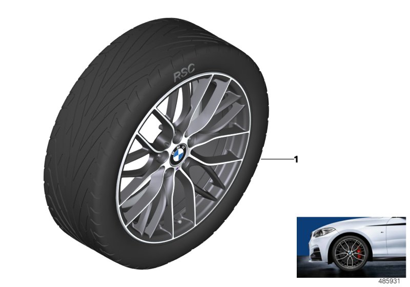 BMW LA wheel M Perf. dbl.sp. 405M - 20"