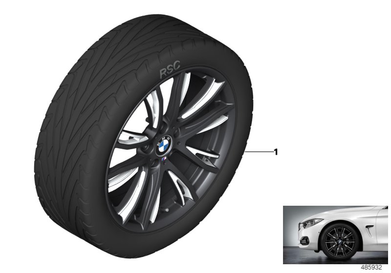 BMW LA wheel M Perf. dbl.sp. 624M - 20"