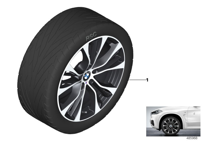 BMW LA wheel M Perf. dbl.sp. 599M - 21"