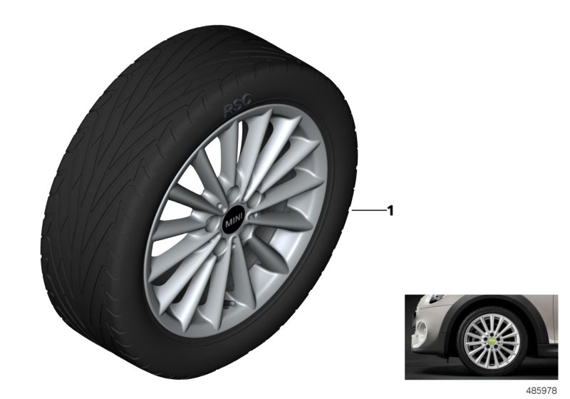 MINI LA wheel Multi Spoke 505 - 17"