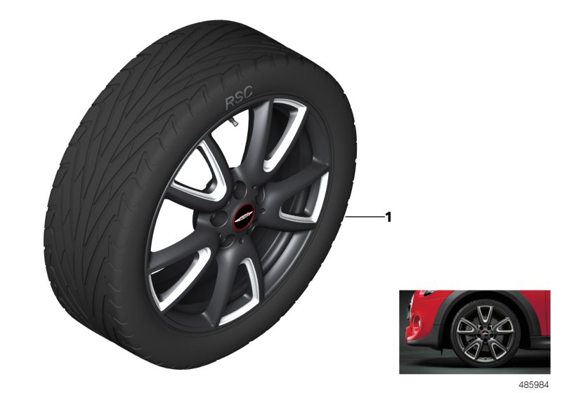 JCW LA wheel double spoke 534 - 18"