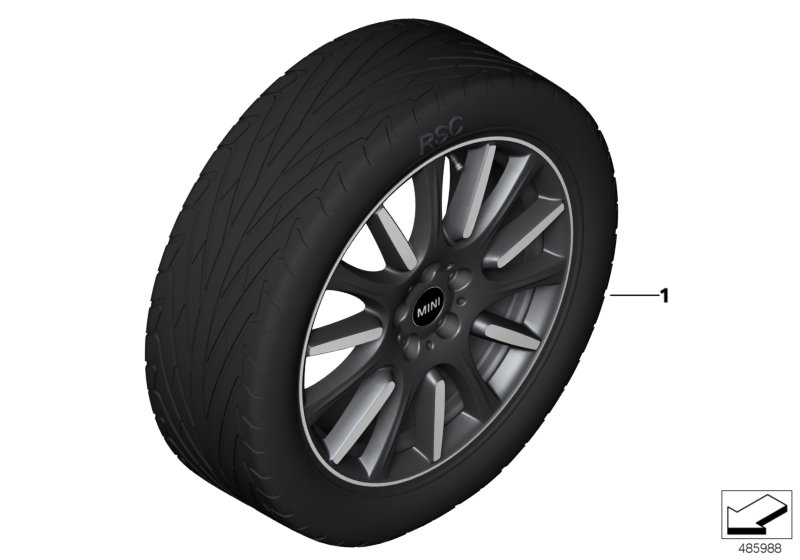 MINI LA wheel High Spoke 596 - 18"