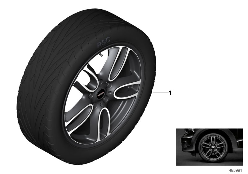 JCW LA wheel Double Spoke R129 - 19"