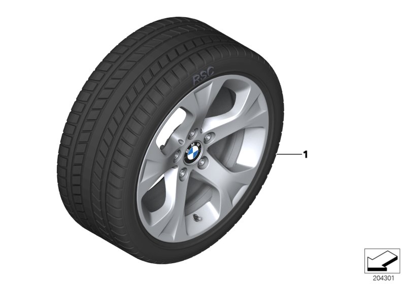 Winter wheel w.tyre star spoke 317 - 17"