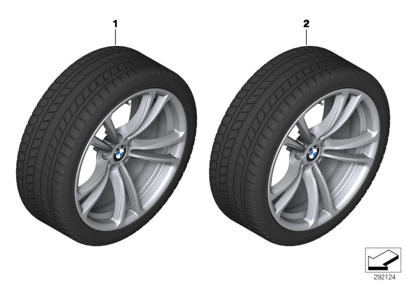 Wint.wheel w.tyre M dble sp. 409M - 20"
