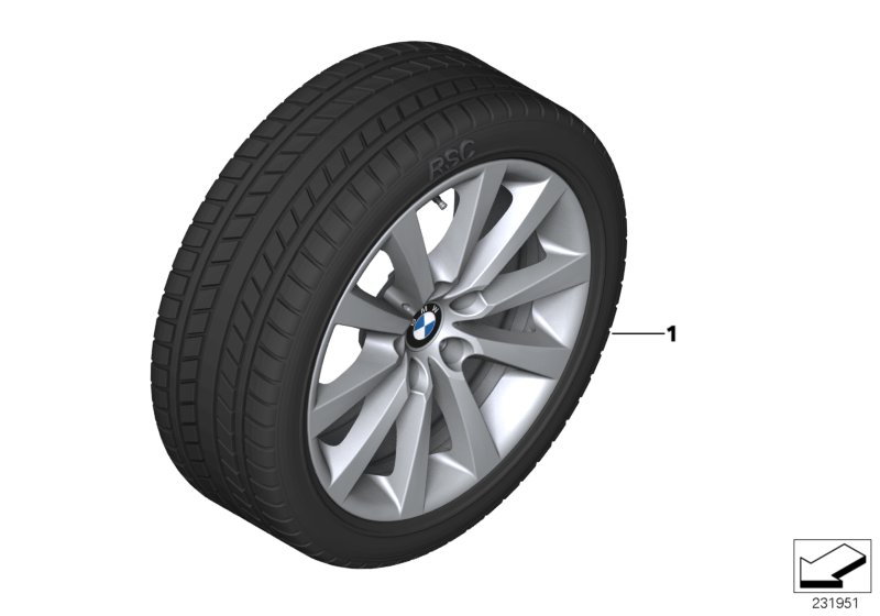 Winter wheel with tyre V-spoke 328 - 18"