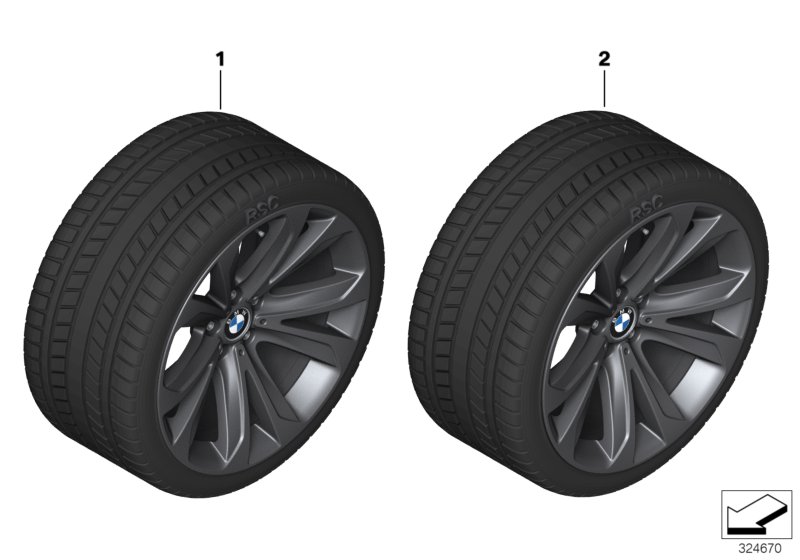 Winter wheel w.tyre star spoke 491 - 20"