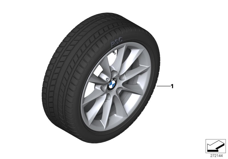 Winter wheel with tyre V-spoke 411 - 16"
