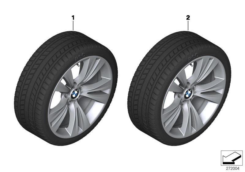 Wint.wheel w.tyre double spoke 309 -19"
