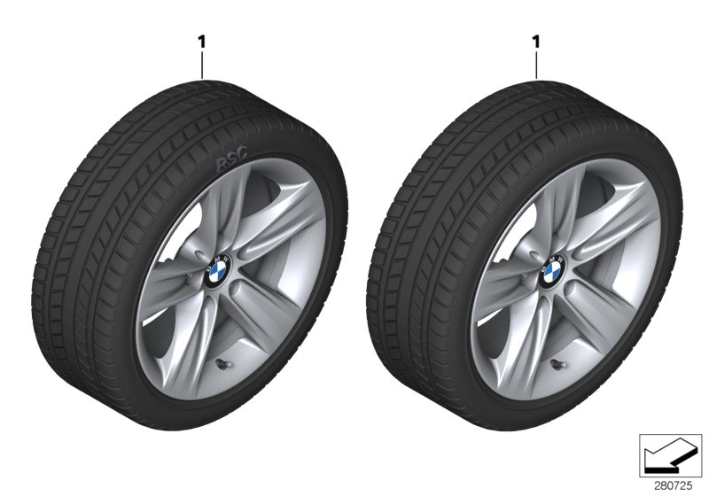 Winter wheel w.tyre star spoke 391 - 16"