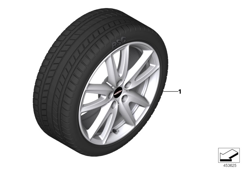 Winter whl.w.tyre JCW Grip spoke 520-18"