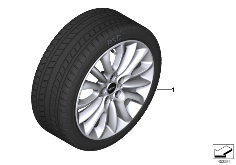 Winter wheel w.tyre Net Spoke 519 - 17"