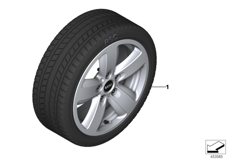 Winter whl.w.tyre Revolite spoke 517-16"