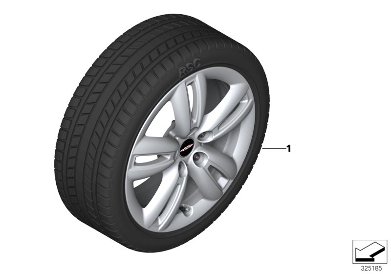 Winter whl.w.tyre JCW Track sp. 501-17"