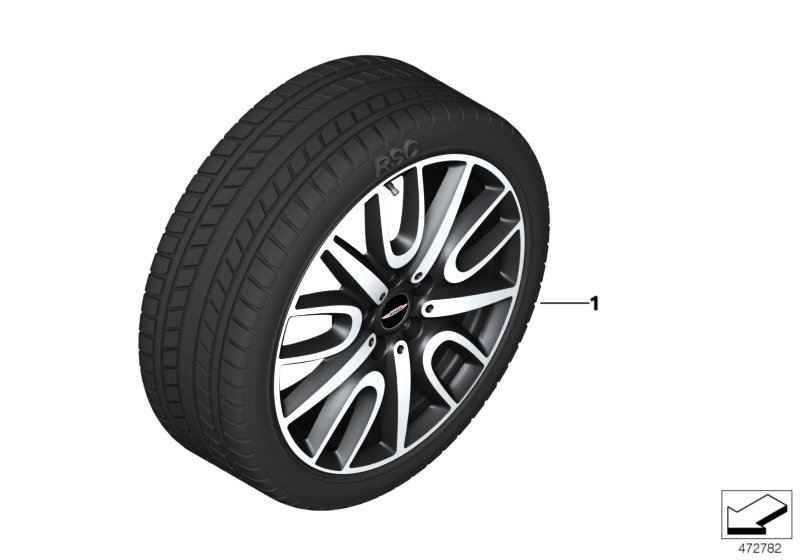 Winter whl.w.tyre Black Thrill 529 - 18"