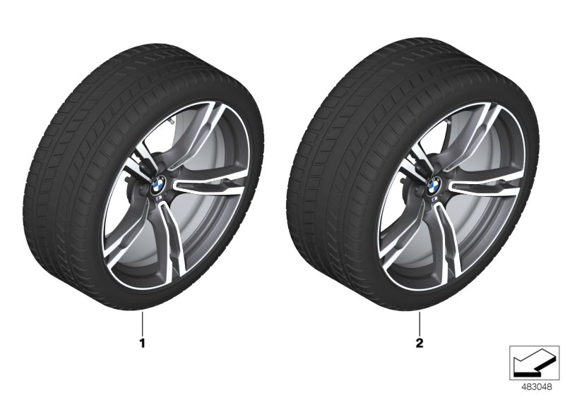 Wint.wheel w.tyre M dble sp. 705M - 19"