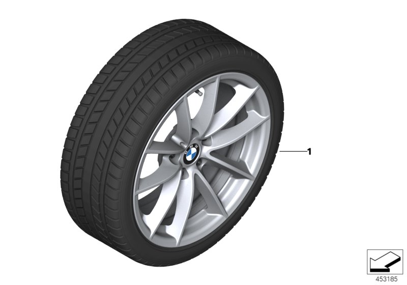 Winter wheel with tyre V-spoke 618 - 17"