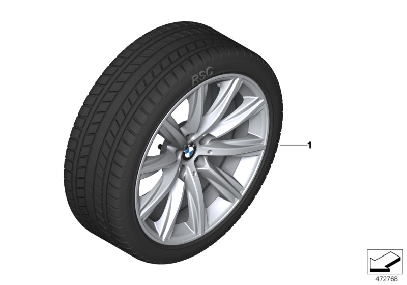 Winter wheel with tyre V-spoke 684 - 18"