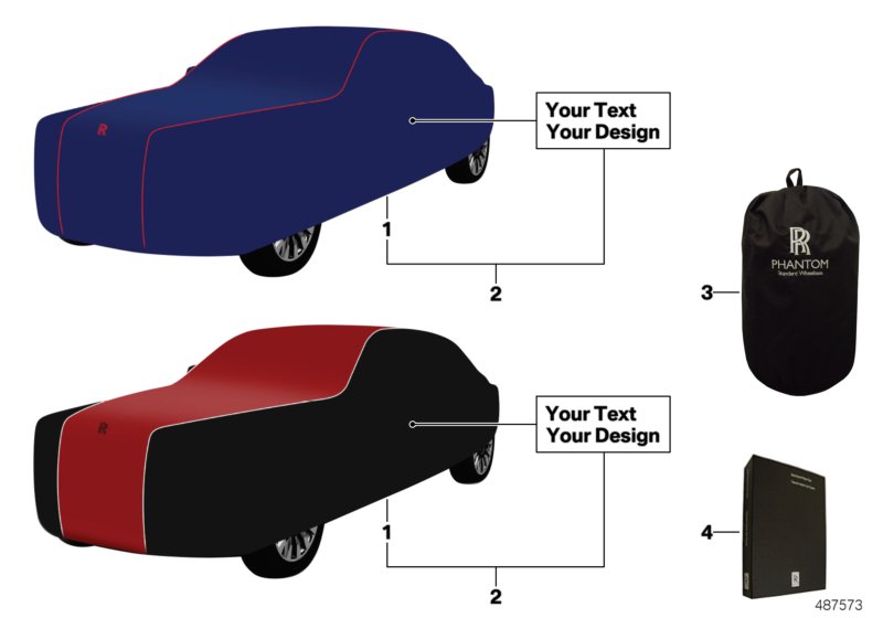 Car cover interior, tailored