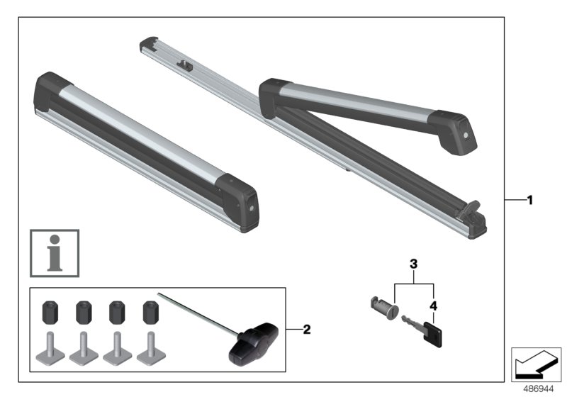 Ski and snowboard bracket pull-out