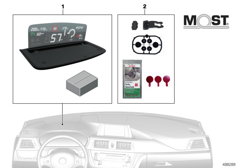 BMW Head-Up Screen f.built-in navigation