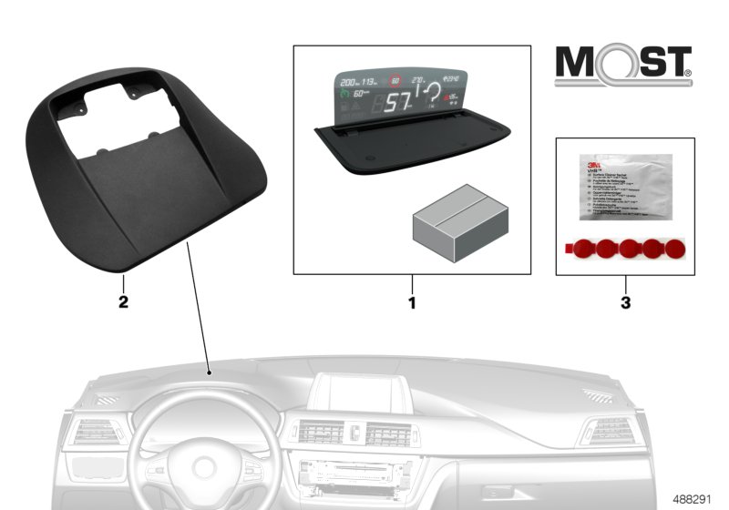 BMW Head-Up Screen f.built-in navigation