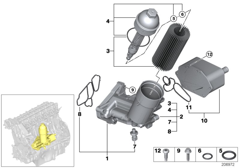 Lubricat.syst.-oil filter,heat exchanger