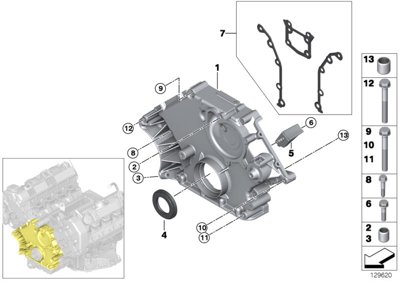 Lower timing case