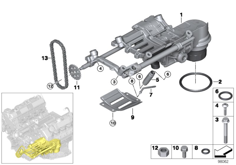 Lubrication system/Oil pump with drive