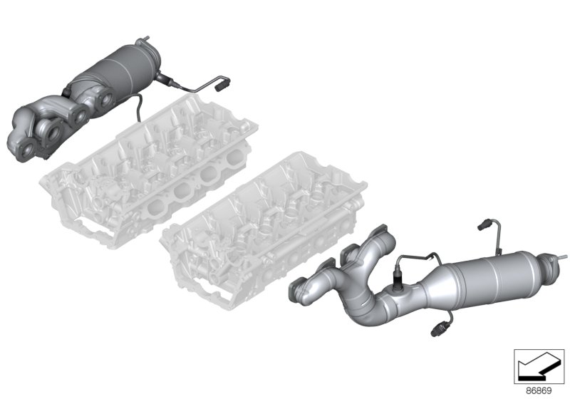 Exhaust manifold - oxygen sensors